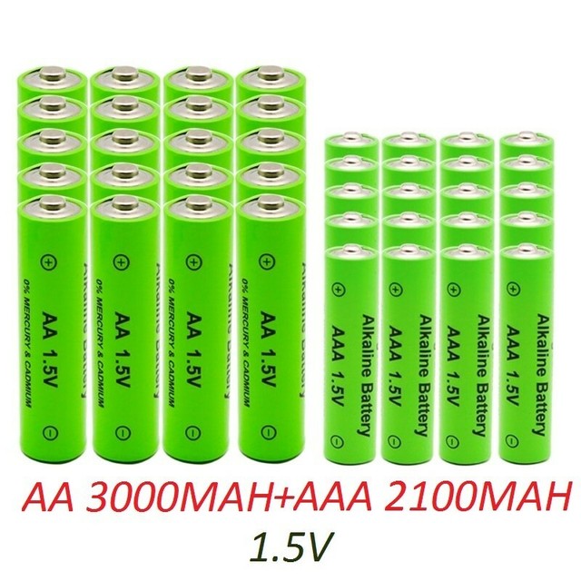 AA AAA Battery New Alkaline Rechargeable Batteries 1.5V 21003000MAH AA