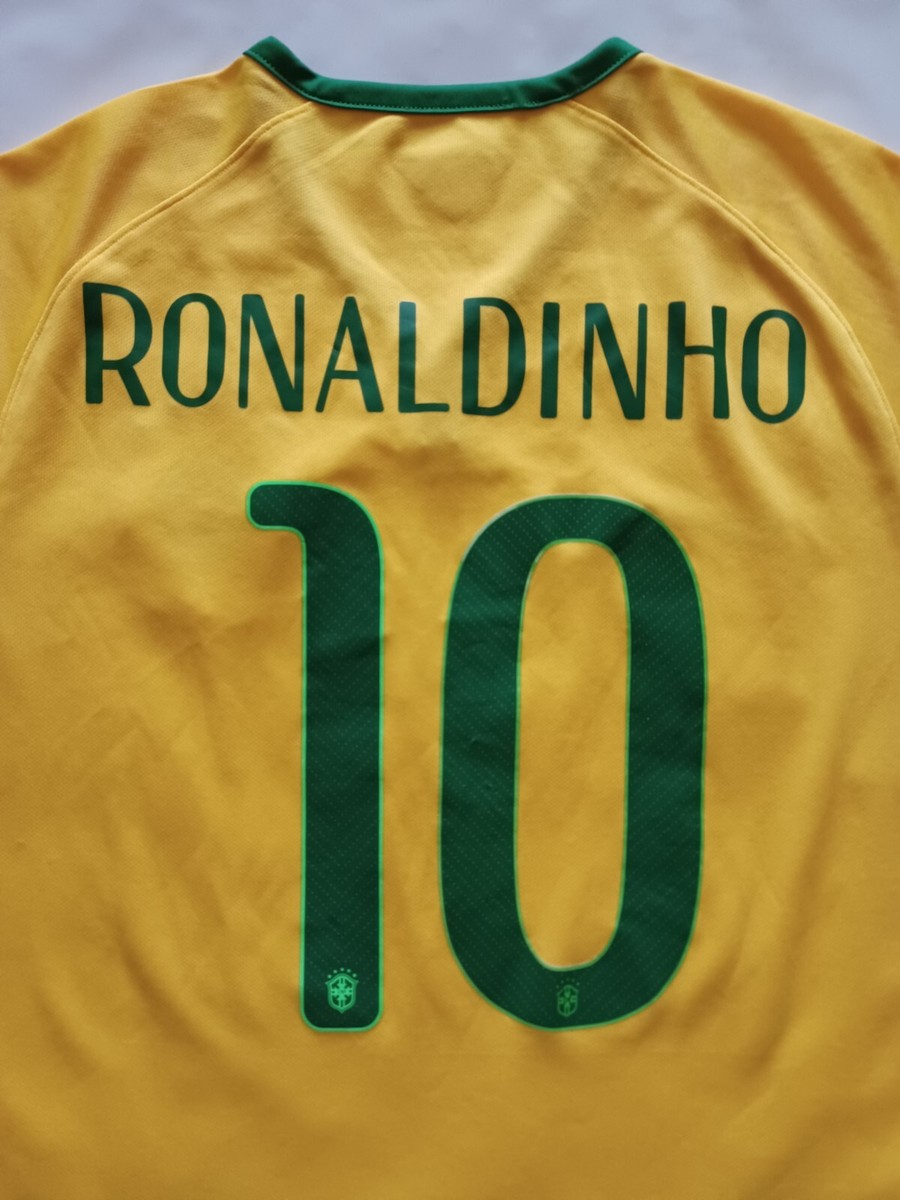 00's NIKE Brazil Team Game Shirt W杯 ロナウド Brazil National Soccer Team Ronaldinho Nike Jersey Size L | eBay