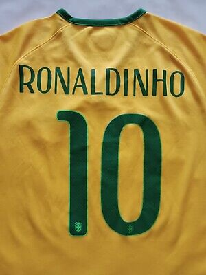 Brazil National Soccer Team Ronaldinho Nike Jersey Size L | eBay