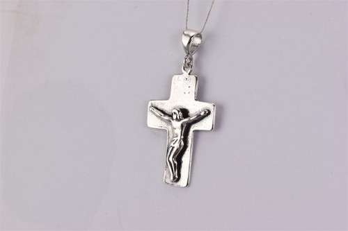 Colgante Regina Lane RL Plata de Ley 25mm Crucifijo Texturizado Cruz Israel 925 - Imagen 3 de 7
