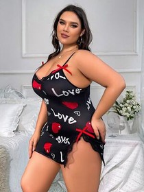 Plus Size Womens Sexy Lingerie Lace Nightwear Sleepwear Nighties Babydoll Dress