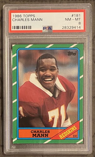 1986 Topps Football lot of 4 PSA 8 HOF Mann, Guy, Craig, Bickett NM-MT - Picture 4 of 5
