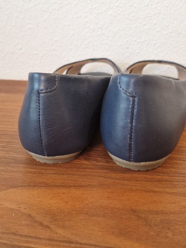 LANDS´END Peep-Toe-Sandalen, Leder, dunkelblau, 36, NEU - Bild 5 von 6