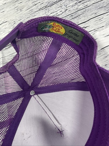 Cappello berretto Bass Pro Shops giovanile viola snapback pesca caccia outdoor rete schiena - Foto 8 di 8