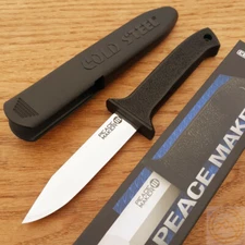 Cold Steel Peace Maker III Fixed Knife 4" 4116 Steel Blade Black Kray-Ex Handle