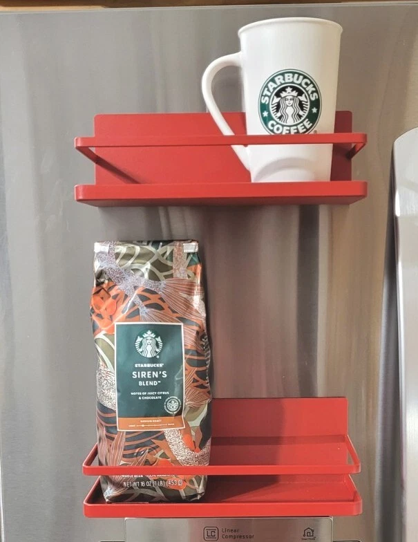 Red Magnetic Spice Rack/ Fridge Organizer