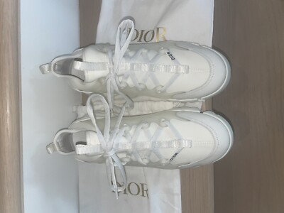 White Dior D-Connect Sneakers Size 39