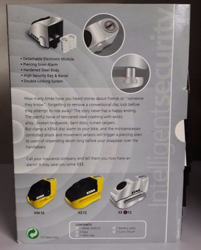 Antifurto Bloccadisco + Allarme Moto Scooter XENA XM S 10 Sonoro - Imagen 2 de 2