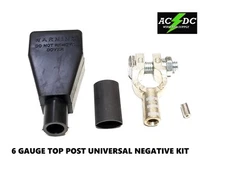 NEGATIVE 6 Gauge Battery Terminal Solder Pellet Shrink Tube & Protector Cover