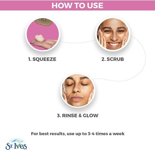 St. Ives Radiant Skin Face Scrub For Dull Skin Pink Lemon and Mandarin Orange - Picture 5 of 9