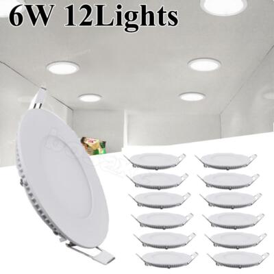 12Pack 4Inch LED Ceiling Lights Ultra-Thin Recessed Retrofits Kit 6000K Daylight