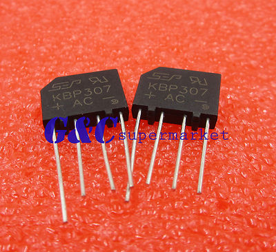 307 CC Phase 2 BOJACK KBP307 Diode Bridge Rectifier 3A 700V Power Diode Electronic Components(Pack Of 20 Jante 307