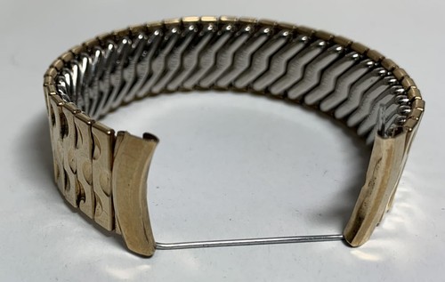 UNGEWÖHNLICHES & HERVORRAGENDES 50er Jahre Kreisler 19mm geschwungene Enden SCHALEN Design 10K YGF Armband! - Bild 10 von 17