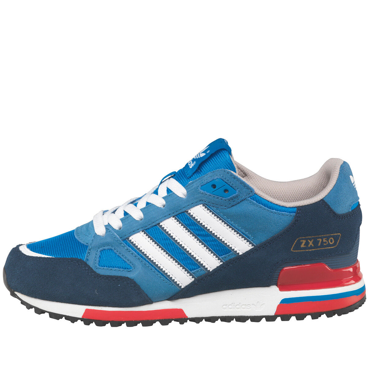 Adidas Original Mens Zx 750 Sneakers Bluebird/Blue/Navy/Red/White 