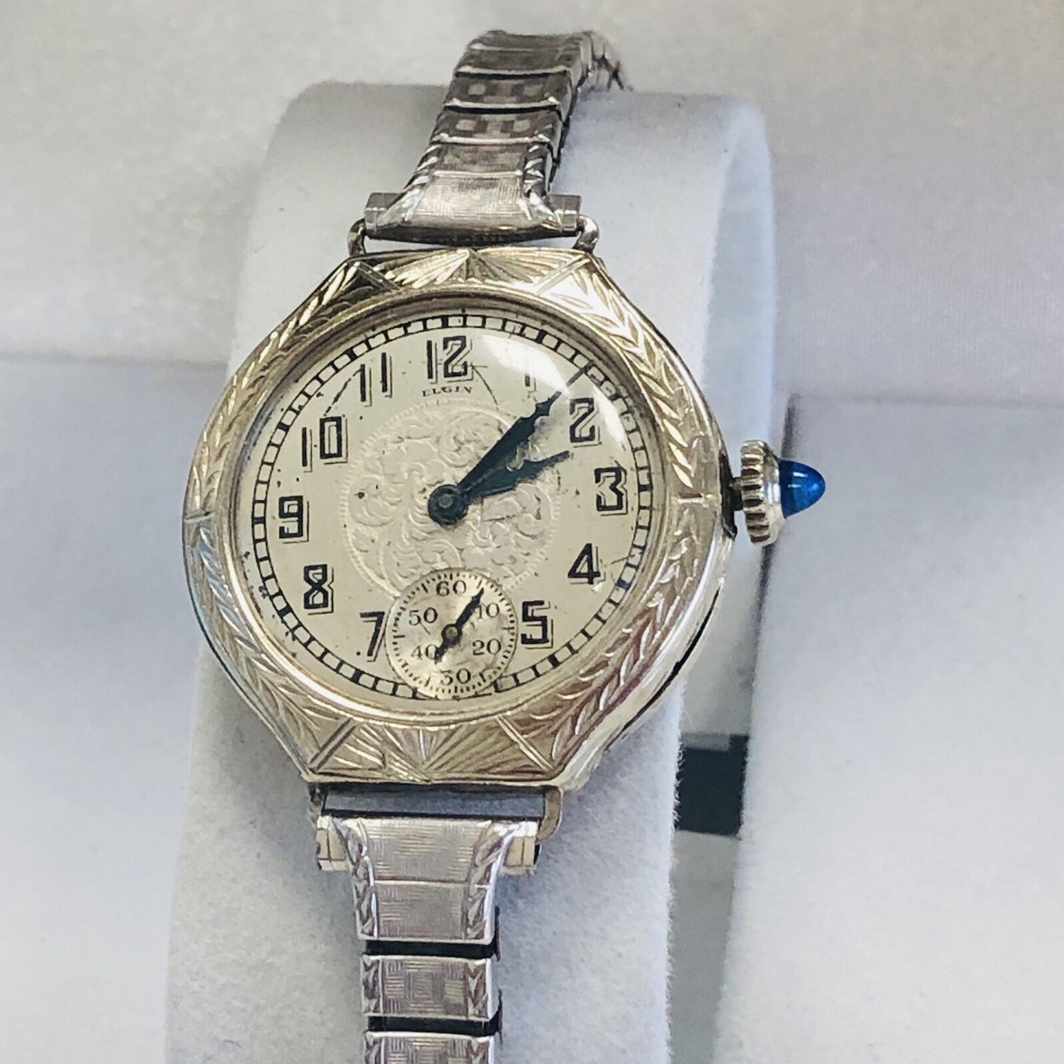 Antique Ladies 14k White Gold ART DECO Elgin Wristwatch Antique Ladies 14k White Gold ART DECO Elgin Wristwatch