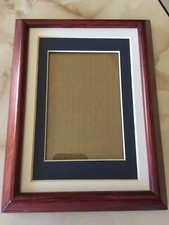5 x 7  or 4 x 6 Blue and Wood Frame