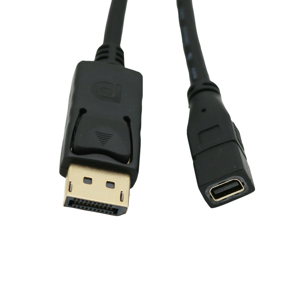 Display Port DP Male to Mini Display Port Female Monitor Cable Connector Adapter - Image 2 of 4