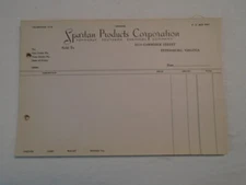 Vintage NOS Invoices 1930s Spartan Corp., Southern Chemical Petersburg Virginia