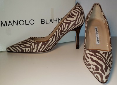 manolo blahnik zebra pumps