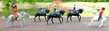 Army Figures Lead Soldiers Horsemen Cavalry Lot (5) Crescent / Johillco Vintage