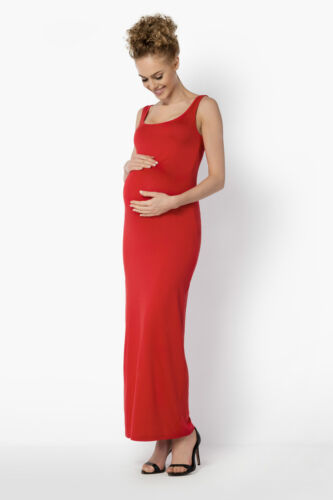 Damas Maternidad Chaleco Largo Maxi Vestido Largo ceñido al cuerpo Tallas Plus 8-18 FM18 - Imagen 3 de 10