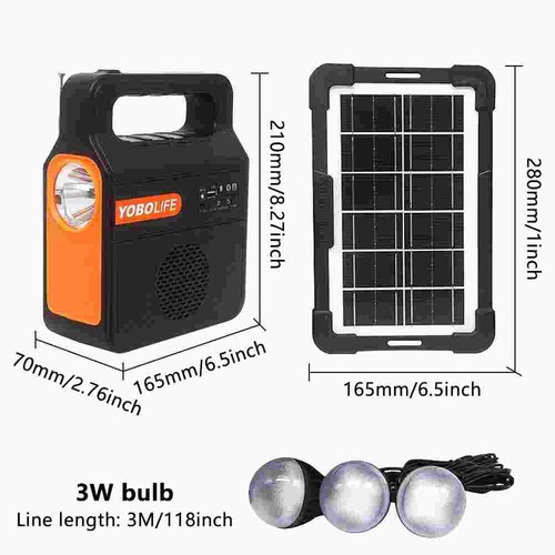 Tragbares Kraftwerk Solargeneratorpanel Powerbank Steckdose Camping Notfall - Bild 3 von 11