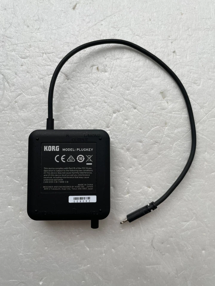 Korg PlugKEY Mobile MIDI Audio Lightning Interface Black Used from Japan - Image 4 of 4