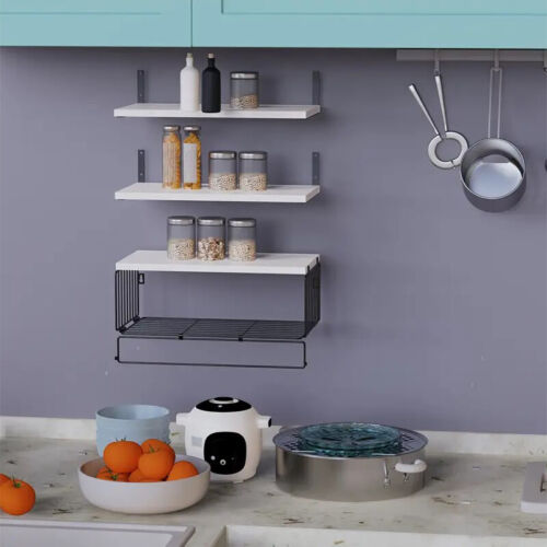 Étagère de salle de bain 3 couches étagère de rangement cuisine organisateur présentoir support mural