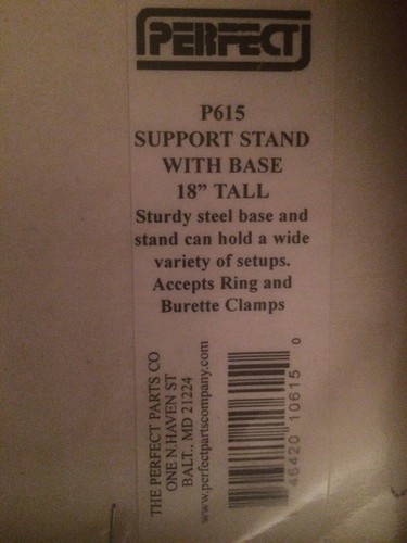 Perfect Parts Co # P615 18" Tall Support Stand with Base for Science Chemistry - Picture 3 of 5