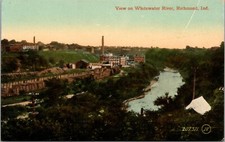 Antique Postcard Richmond Indiana View on Whitewater River IN IND