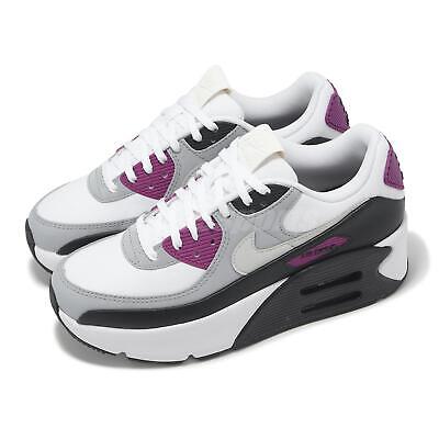 Nike Air Max 90 LV8 White Black Bold Berry Grey Women Casual Nike Air Max 90 LV8 White Black Bold Berry Grey Women Casual