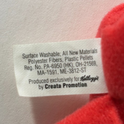 Peluche con etiquetas Kellogg's Elmo Mini Beans Sesame Street 1999 - Imagen 6 de 7