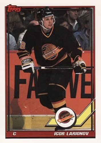 #480 Igor Larionov - Vancouver Canucks - 1991-92 Topps Hockey