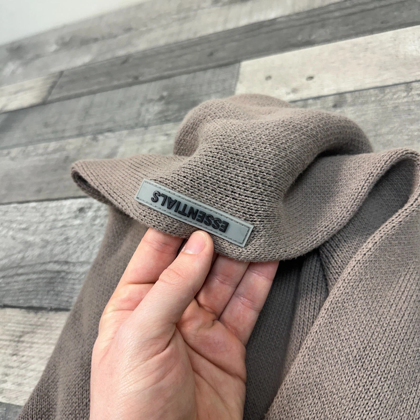 Felpa con cappuccio Fear Of God Essentials maglia regular casual marrone uomo grande