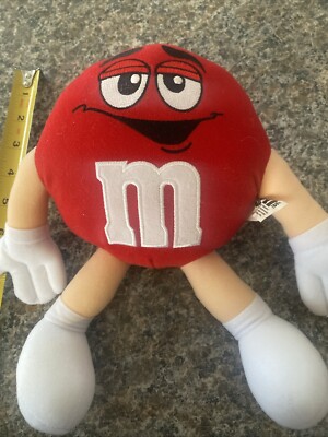 2011 Red M M&M 6  M&M s Plush Toy Stuffed MM Candy Store Mars mms