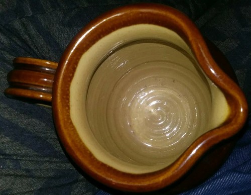 Vtg Pearsons of Chesterfield Pottery PITCHER Two-toned 2 pints Stoneware England - Picture 6 of 12