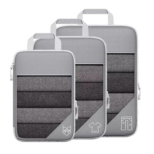 6Pcs Compression Packing Cubes Expandable Storage Travel Luggage Bags Organizer - Picture 18 of 22