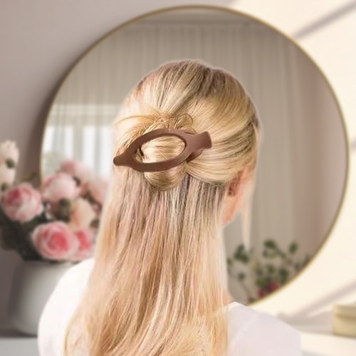 6X Women Girl Summer Flat Hair Clips Lay Down Claw Clip French Concord Hair Clip - Picture 10 of 14