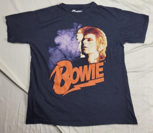David Bowie T Shirt Men's Size Large Stardust Glam Rock Short Sleeve