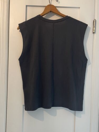Abercrombie & Fitch Logo Soft A&F Oversized Muscle Tee Tank Top Blue Size: L NWT - Picture 3 of 8