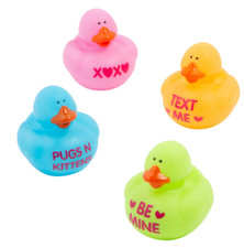 Valentine Conversation Rubber Duck Set of 4 Free Shipping with 6 Purchases 