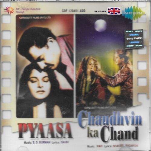 PYAASA / CHAUDHVIN KA CHAND - FILM 2 EN UN CD CHANSONS BOLLYWOOD - Photo 1 sur 2