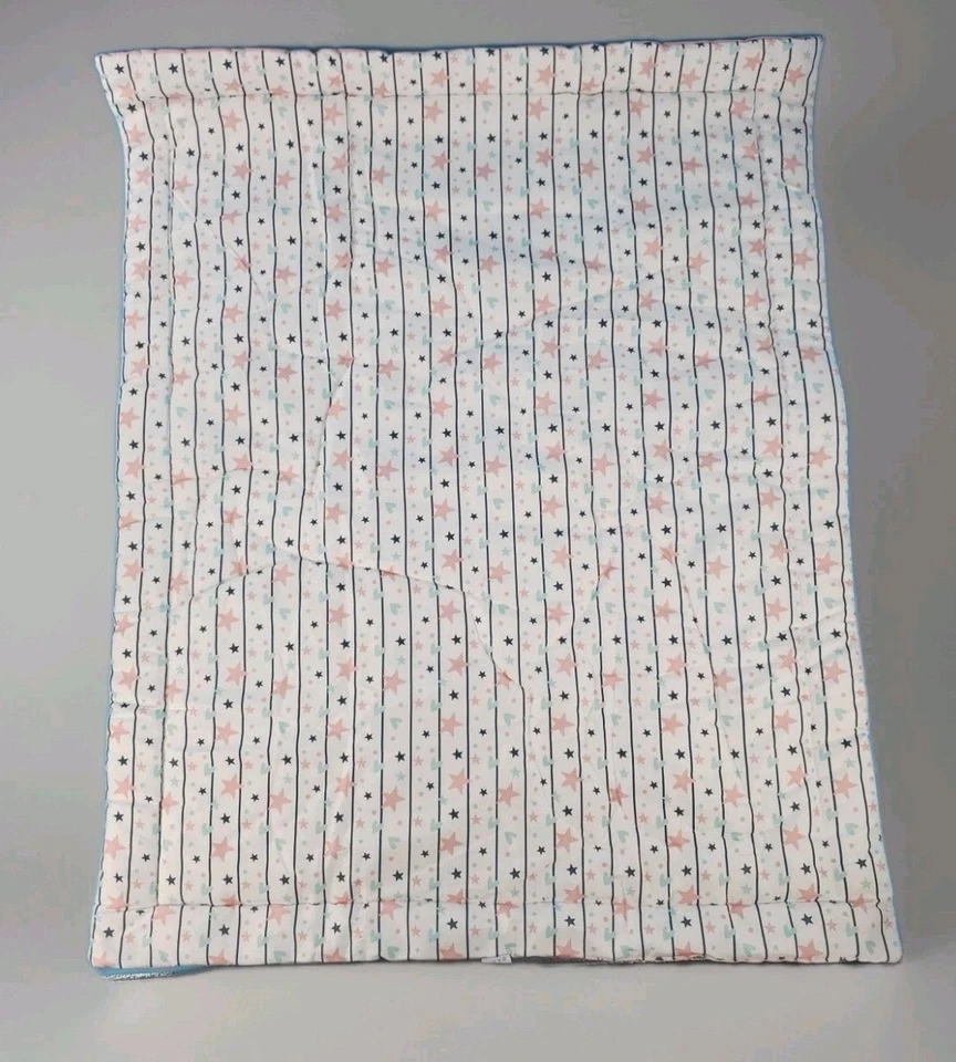 Juego de Cuna Infantil Rosa Unicornio Edredón Cuna Sábana Funda de Almohada Estrellas Corazón Arco Iris Foto 2 de 4