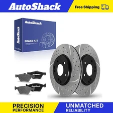 Front Drilled Slotted Brake Rotors Ceramic Pads for Chrysler Crossfire V6