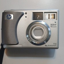 HP Photosmart 735 Compact Digital Camera 3.2MP 15x Zoom Flash USB Silver