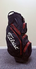Titleist StaDry 14Way Waterproof Golf Cart Trolley Bag Black, Red With Rainhood