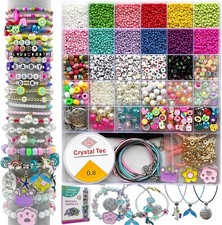 PHODDR 4300pcs Beads Bracelet Making Kit Beads for adjustable, colour