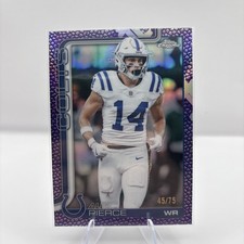 2025 Topps Chrome Alec Pierce Purple Leather Football Refractor /75 Colts