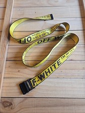 Off-White Industrial Belt in the yellow and black colorway, featuring a black...