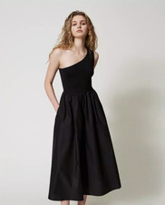 Juego doble de vestido largo negro talla M para mujer